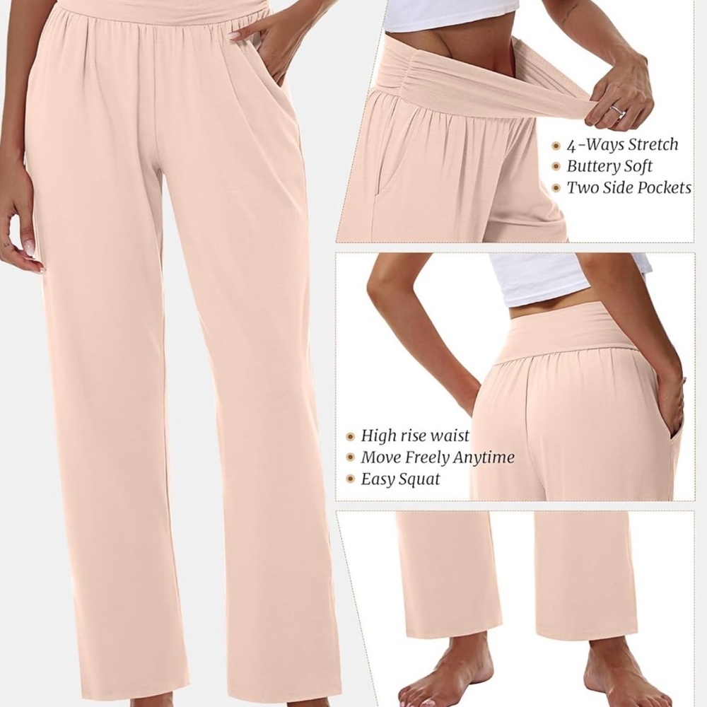 Women's Black, Navy, and Cream Pants - Picture 4 of 12